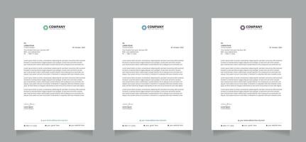 Letterhead template design. Modern creative corporate letterhead template. Vector illustration.