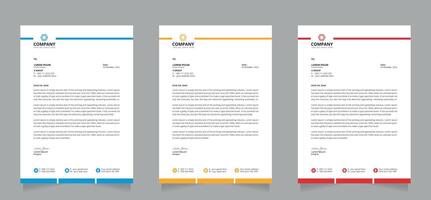 Creative corporate business vector letterhead template. Print ready design