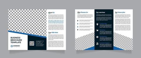 Trifold business brochure design, modern corporate trifold brochure design, creative trifold brochure design, brochure template design vector