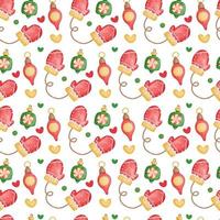 Winter Decoration Seamless Pattern, Vector Illustration Background