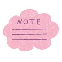 Cute memo template. Notes sticker for diary or office. vector