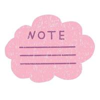 Cute memo template. Notes sticker for diary or office. vector