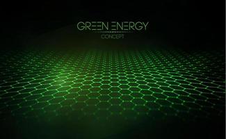 Green technology background for web. Cyber circles computer ecology and green technology. Hexagon background green abstract vector. EPS 10. vector