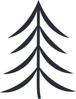 Christmas tree minimalism isolated Vector illustration on white background