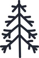 Christmas tree minimalism isolated Vector illustration on white background