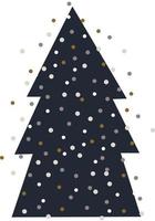 Christmas tree minimalism isolated Vector illustration on white background