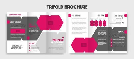 editable Modern trifold travel brochure template vector