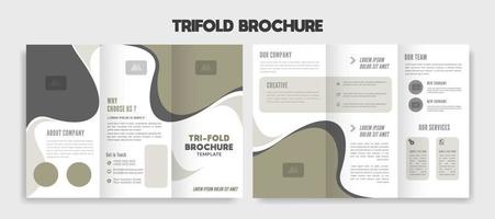 editable Modern trifold travel brochure template vector