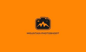 Modern Mountain Camera Logo Design vector