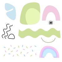 Set of simple vector abstract elements.