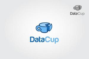 Data Cup Logo Template. Logo of data cup. Vector logo illustration.