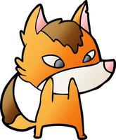 Vector fox character in cartoon style