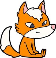 Vector fox in cartoon style