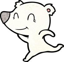 Vector polar bear character in cartoon style