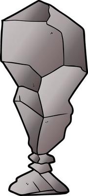 Vector balanced rocks in cartoon style