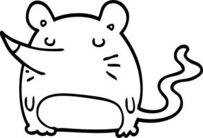 line drawing cartoon mouse vector