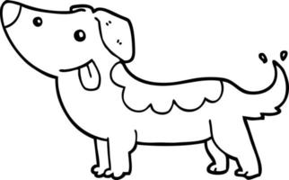 perro de dibujo lineal vector