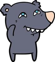 Vector bear character in cartoon style