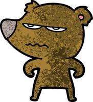 Vector bear character in cartoon style