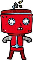 Vector robot character in cartoon style