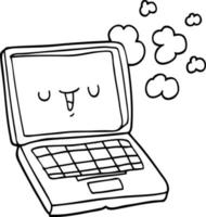 line drawing cartoon computer vector