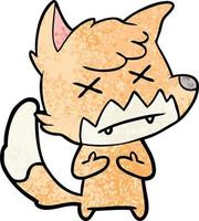 Vector fox in cartoon style