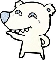 Vector polar bear in cartoon style