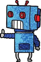 Vector robot in cartoon style