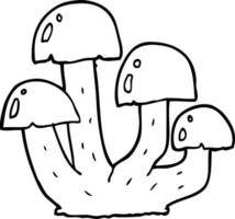 line drawing mushroom vector