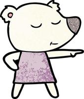 Vector polar bear character in cartoon style
