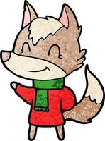 Vector fox character in cartoon style