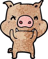 Vector pig character in cartoon style