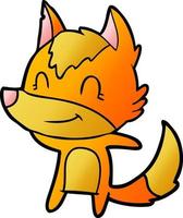 Vector fox character in cartoon style