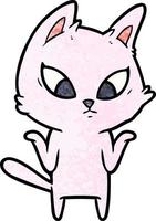 personaje de gato vectorial en estilo de dibujos animados vector