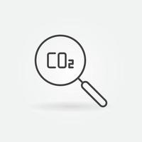 Magnifier with CO2 vector Magnifying Glass concept icon