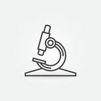 Microscope linear vector concept icon or logo