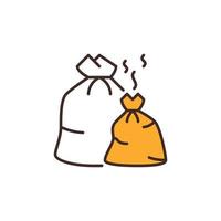 Garbage Trash Bags vector concept colored icon