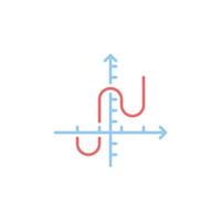 Math Graph vector concept colored icon or symbol
