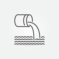 Waste Water vector concept icon in outline style