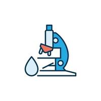 Water Drop with Microscope vector concept icon