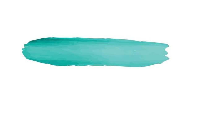 Mint watercolor brush stroke