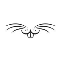 Smiling animal face with rodent teeth vector