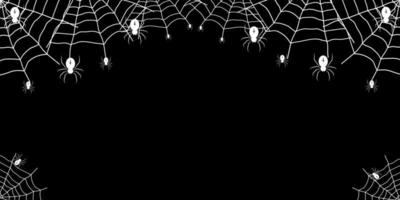 Spider and cobweb background vector