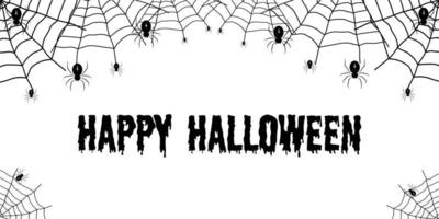 Vector illustration with web and spider