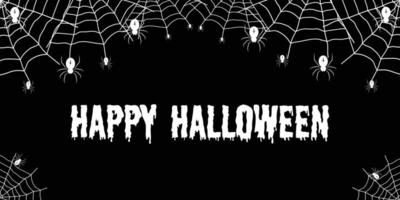 Vector illustration with web and spider