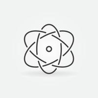 Atom vector thin line concept icon or logo