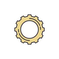 Cog Wheel or Gear vector Settings concept colored icon