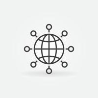Globe with Circles vector concept Science outline icon