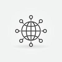 Globe with Circles vector concept Science outline icon