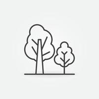 Trees outline vector concept icon